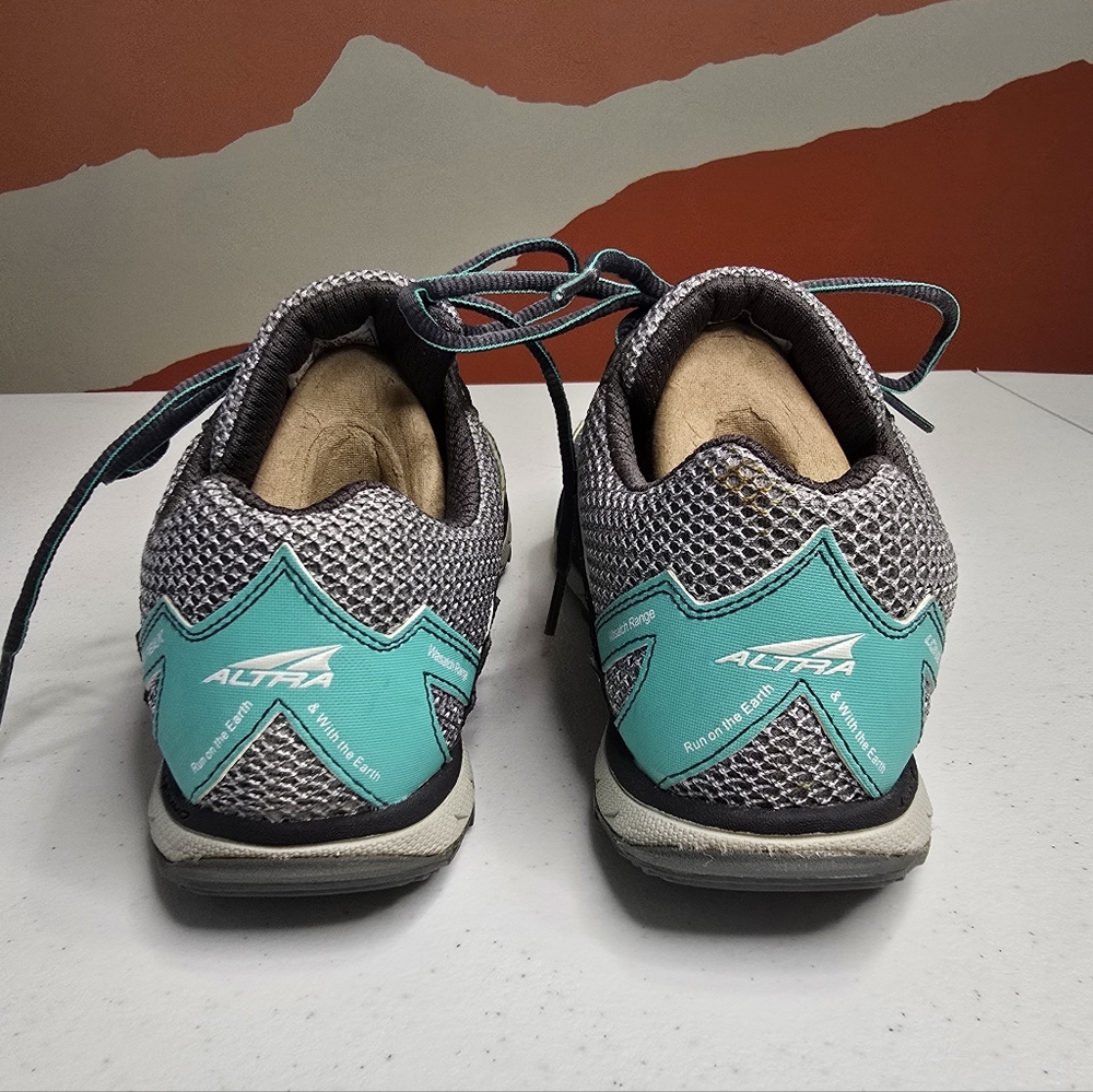 Altra Lone Peak 3.5 Trail Running Shoes Gray Teal Women's 7‎ Activewear - Picture 3 of 9